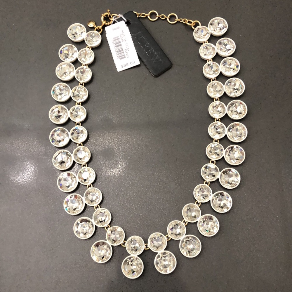 J. Crew Crystal Double Drop Necklace - Picture 4 of 10